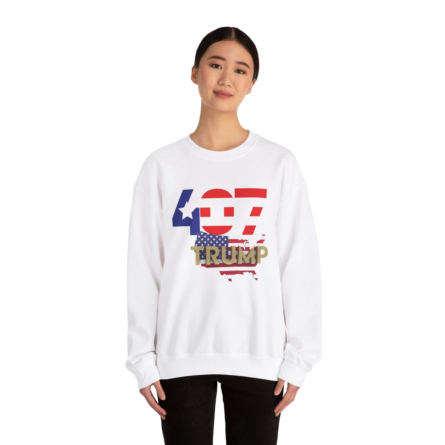 Patriotic Trump 407 Unisex Heavy Blend™ Crewneck Sweatshirt