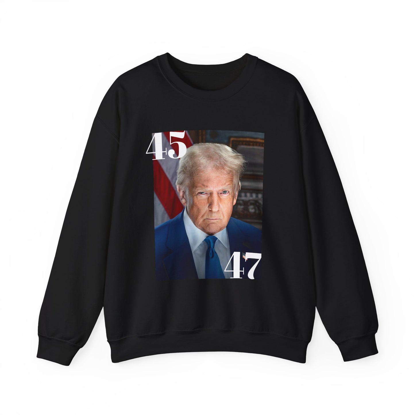 Political Statement Crewneck Sweatshirt - 45 & 47 Design