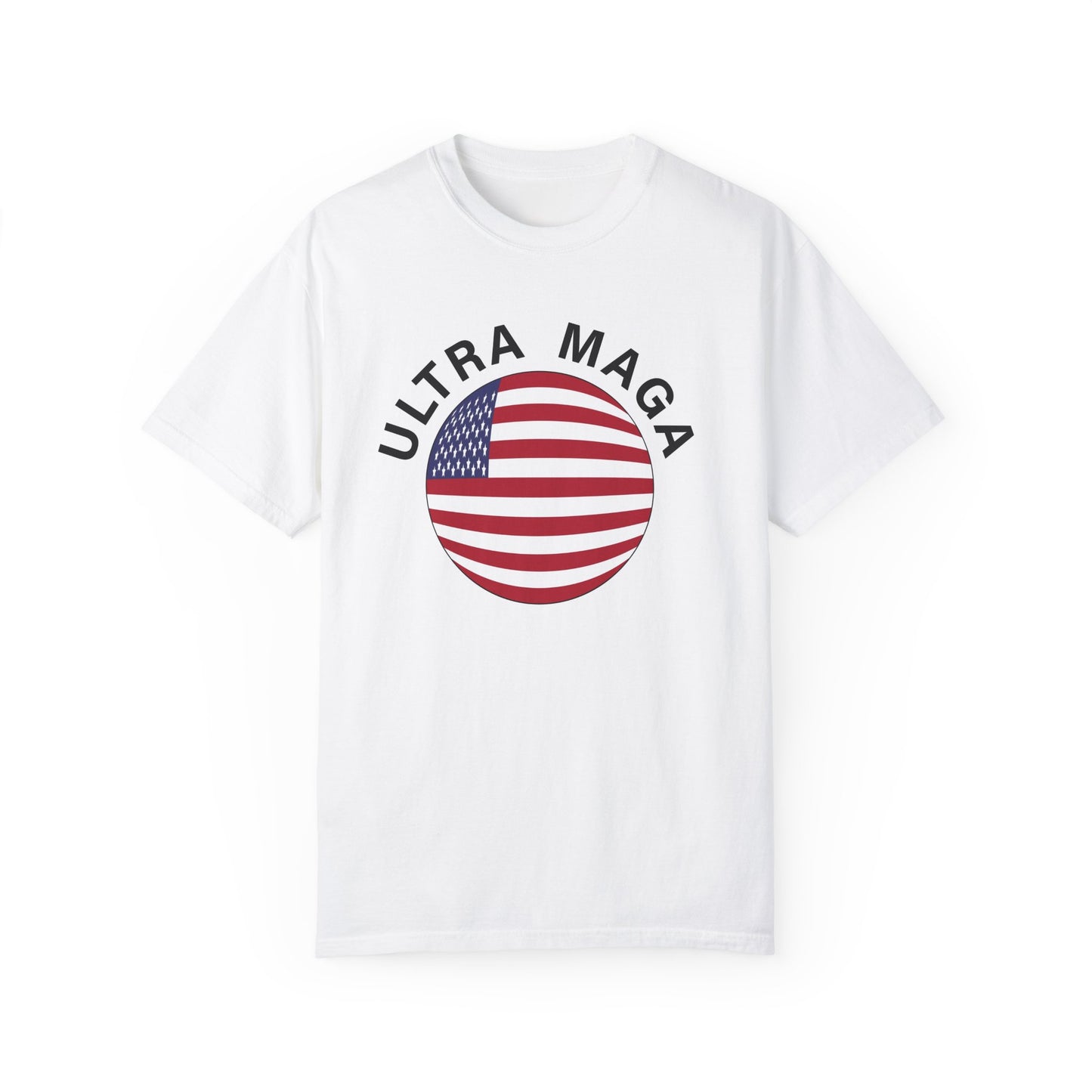 Unisex Garment-Dyed T-Shirt - 'Ultra Maga' American Flag Design