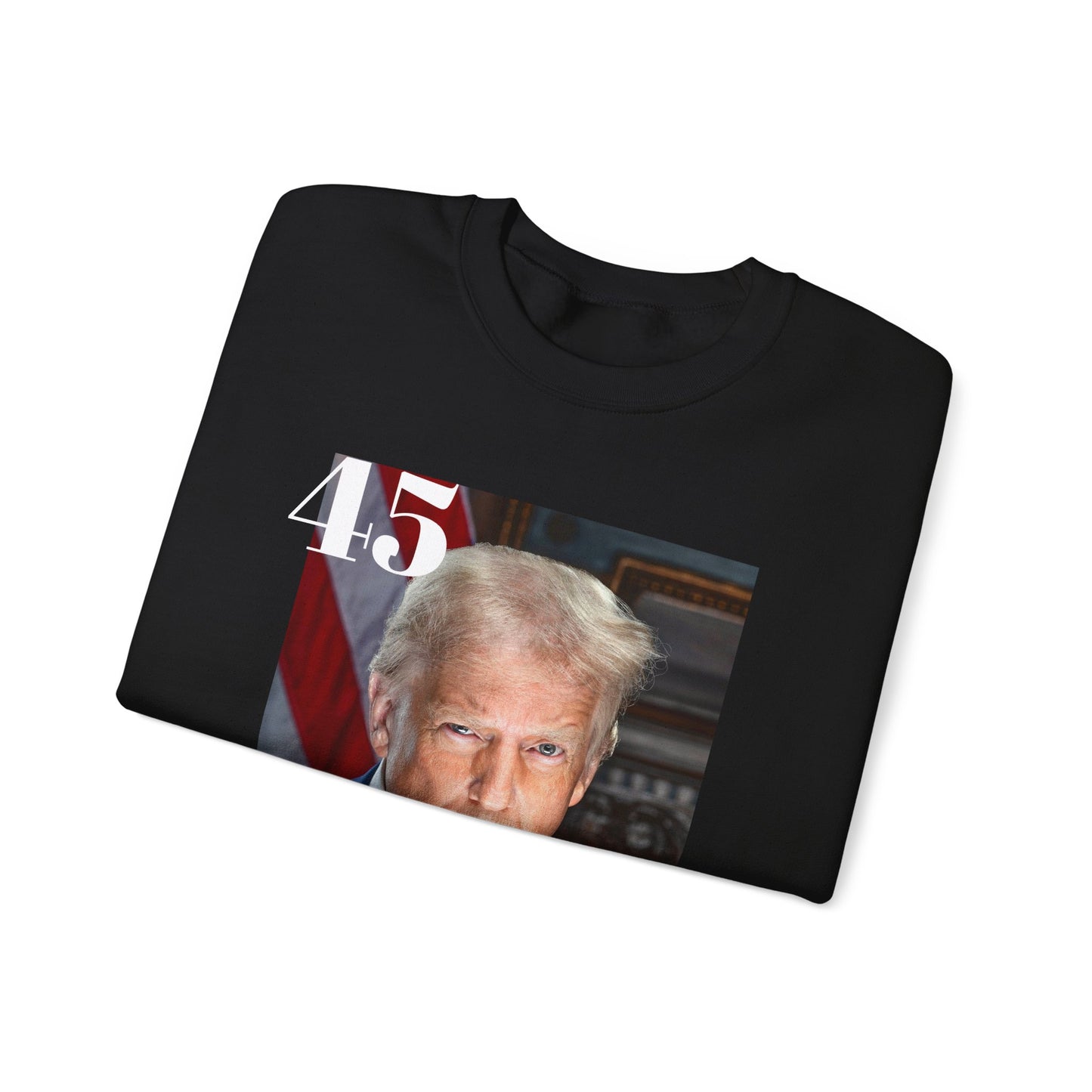 Political Statement Crewneck Sweatshirt - 45 & 47 Design