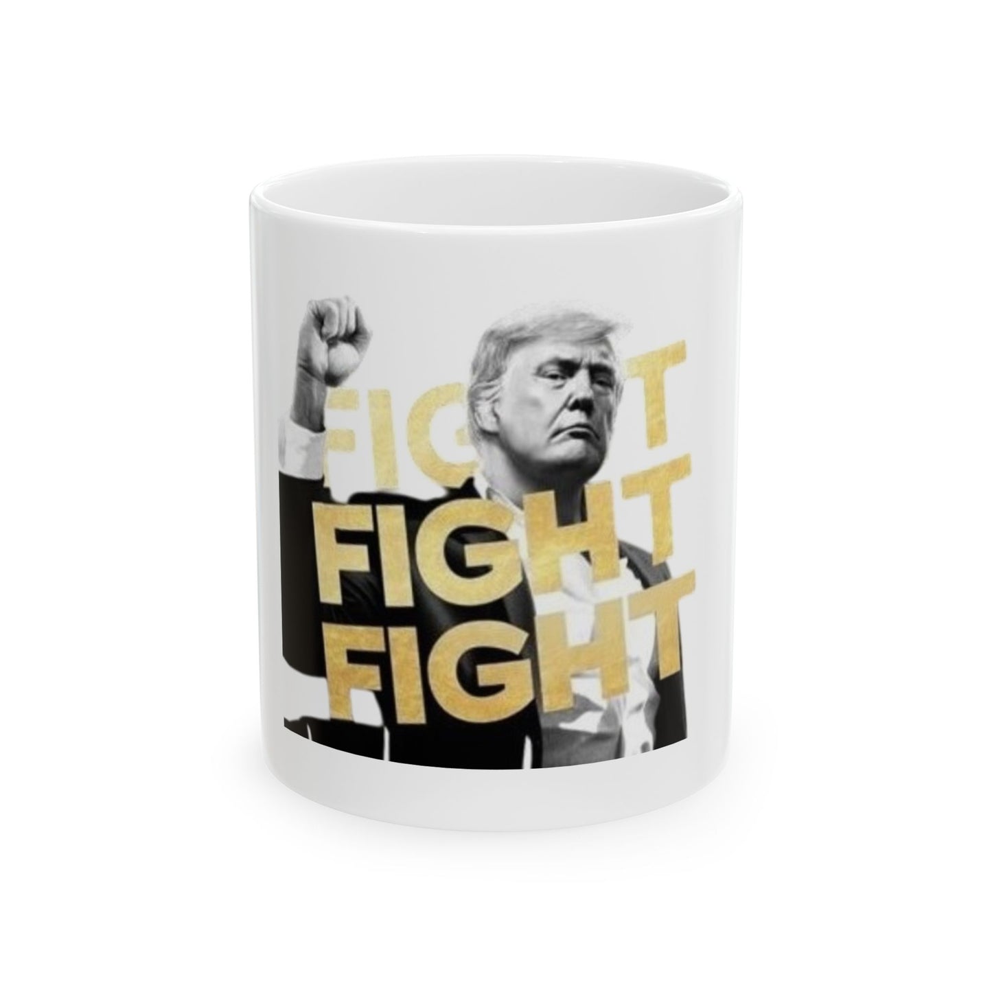 Motivational Ceramic Mug - "Fight Fight Fight" - Perfect Gift for Activists & Supporters