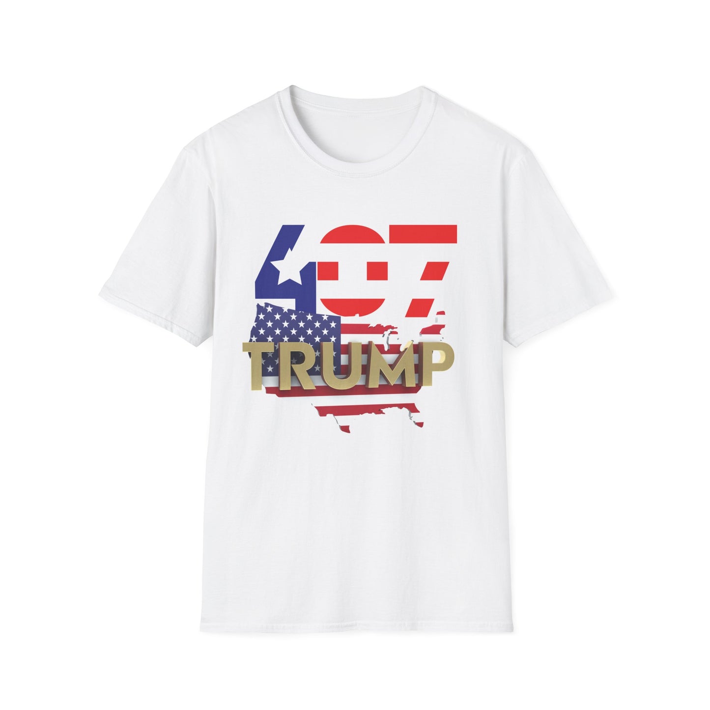 Unisex Patriotic Trump T-Shirt - 407 USA Flag Design