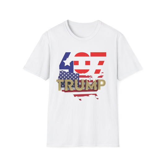 Unisex Patriotic Trump T-Shirt - 407 USA Flag Design